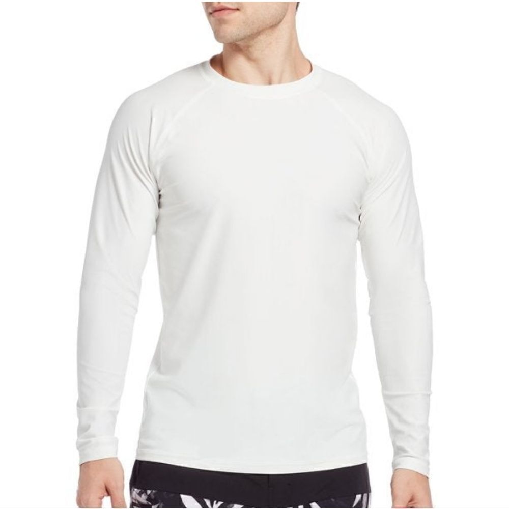 DSG Men's White Manny Long Sleeve Rash Guard Tee